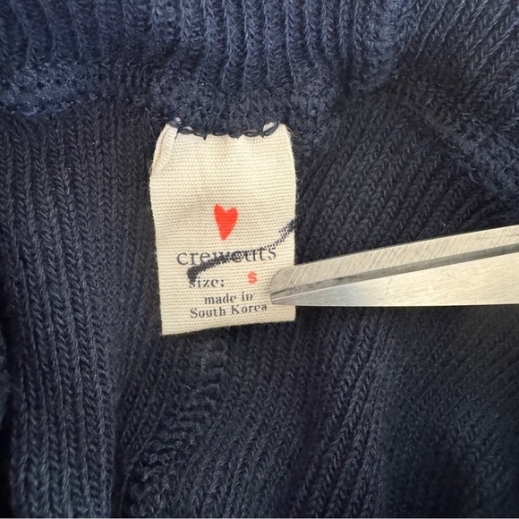 J Crew Crewcuts Navy Blue Ribbed Tights Girls Size Small - Picture 4 of 5